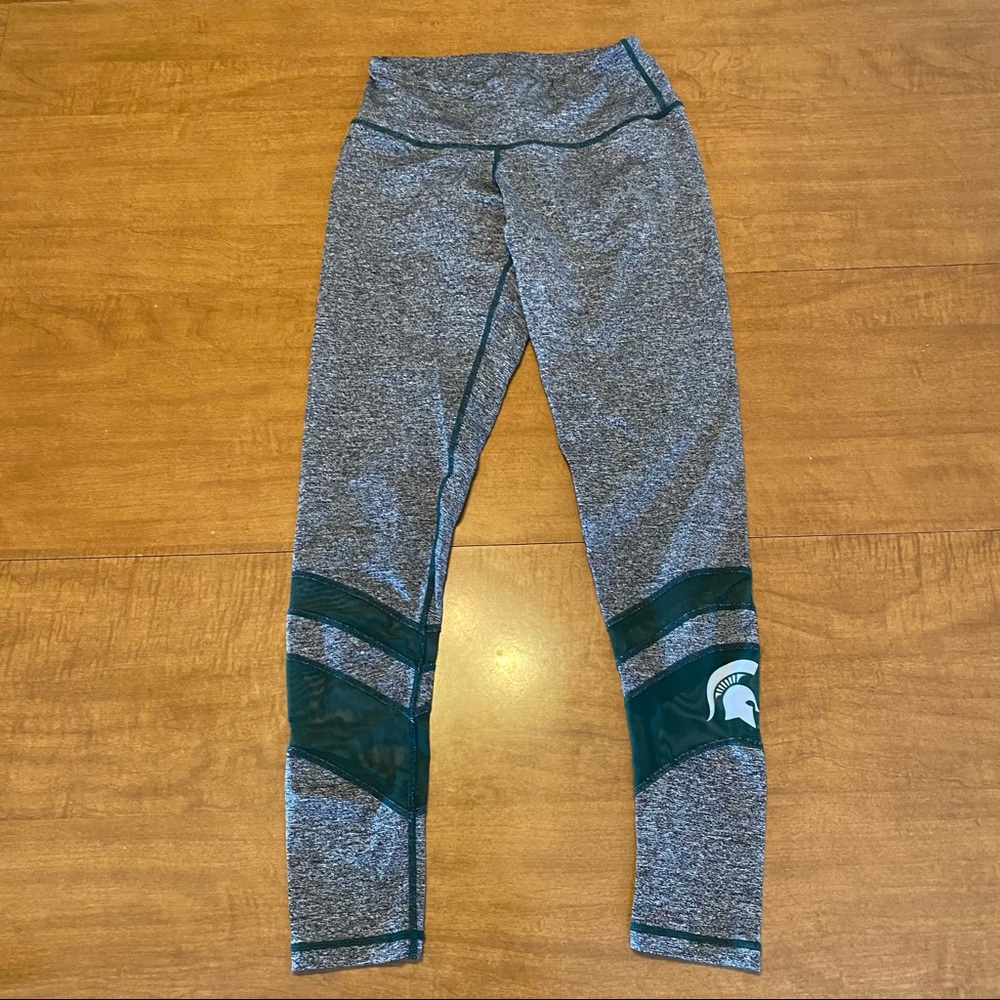 Michigan State Green and Gray Leggings